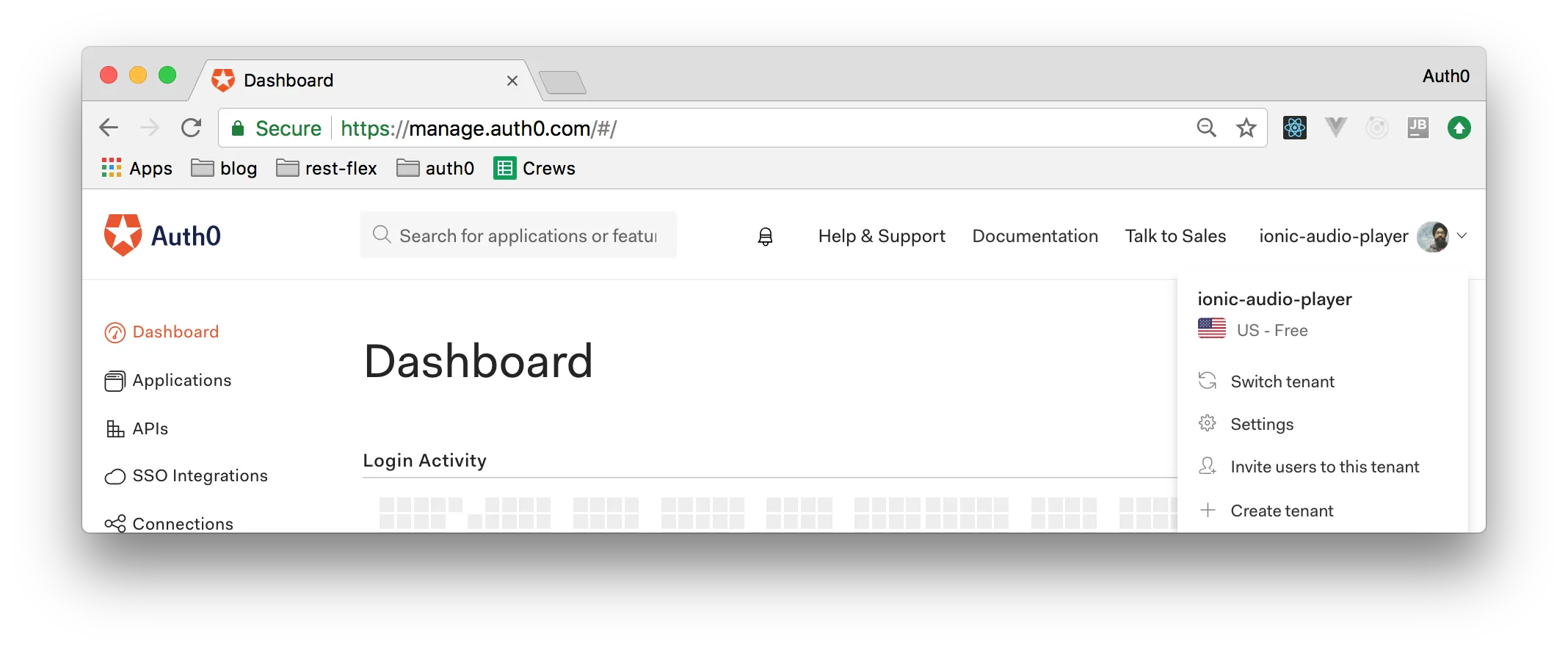 Find your Auth0 subdomain.
